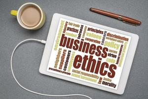 business ethics word cloud photo