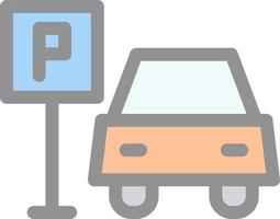 Car Park Vector Icon Design