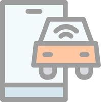 Connected Vehicle Vector Icon Design