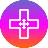 Four Way Intersection Vector Icon Design