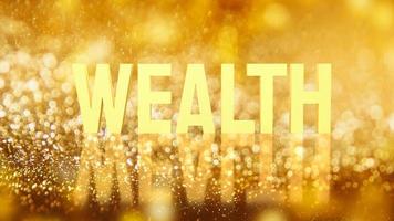 The gold wealth on gold background  for business concept 3d rendering photo