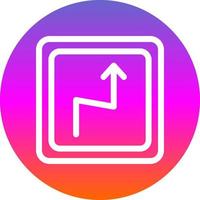 Sharp Bend Vector Icon Design