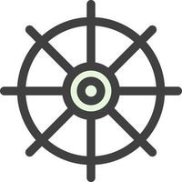 Nautical Wheel Vector Icon Design