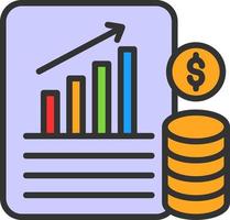 Financial Database Vector Icon Design