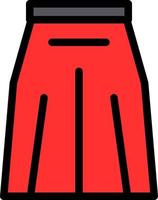 Long Skirt Vector Icon Design