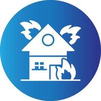 House On Fire Creative Icon vector