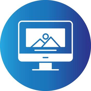 icono creativo de la computadora vector