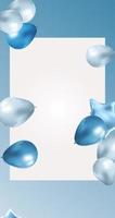 Video Blue Holiday Background with Balloons