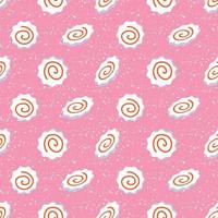 Seamless pattern with narutomaki slices vector illustration