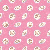 Seamless pattern with narutomaki slices vector illustration