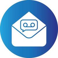 icono creativo de correo de voz vector