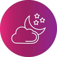 Starry Night Creative Icon vector