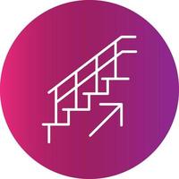 icono creativo de escaleras vector