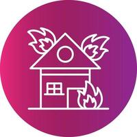 House On Fire Creative Icon vector