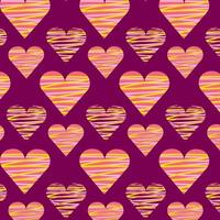 Cute seamless pattern with heart shaped on isolated background vector