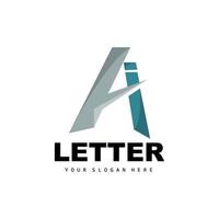 A Letter Logo, Letter Logotype Vector, Product Brand Design, Company Initials, Construction, Education vector