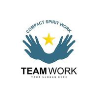 Hand Logo, Teamwork Vector, Team Company Design, Body health, Hand Care, Recycling vector