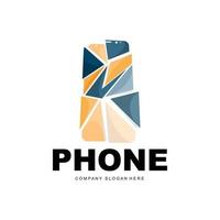 Smartphone Logo, Communication Electronics Vector, Modern Phone Design, For Company Brand Symbol vector