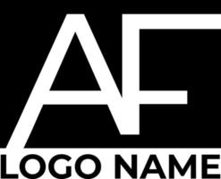 af monograma diseño de logotipo inicial pro vector