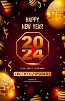 New Year Poster with Gradient Color Concept vector