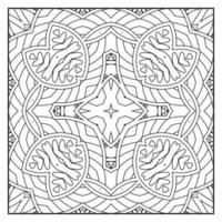 Mandala coloring page for adults. Mandala background. Mandala pattern coloring page. Hand drawn mandala pattern background. Vector black and white coloring page for coloring book.