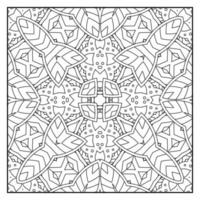 Mandala coloring page for adults. Mandala background. Mandala pattern coloring page. Hand drawn mandala pattern background. Vector black and white coloring page for coloring book.