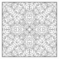 Mandala coloring page for adults. Mandala background. Mandala pattern coloring page. Hand drawn mandala pattern background. Vector black and white coloring page for coloring book.