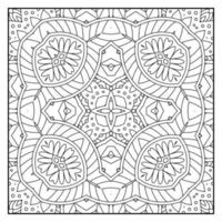 Mandala coloring page for adults. Mandala background. Mandala pattern coloring page. Hand drawn mandala pattern background. Vector black and white coloring page for coloring book.