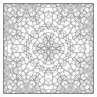 Mandala coloring page for adults. Mandala background. Mandala pattern coloring page. Hand drawn mandala pattern background. Vector black and white coloring page for coloring book.