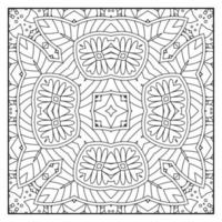 Mandala coloring page for adults. Mandala background. Mandala pattern coloring page. Hand drawn mandala pattern background. Vector black and white coloring page for coloring book.