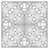 Mandala coloring page for adults. Mandala background. Mandala pattern coloring page. Hand drawn mandala pattern background. Vector black and white coloring page for coloring book.