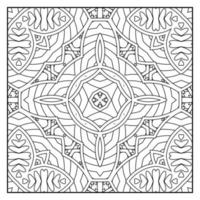 Mandala coloring page for adults. Mandala background. Mandala pattern coloring page. Hand drawn mandala pattern background. Vector black and white coloring page for coloring book.