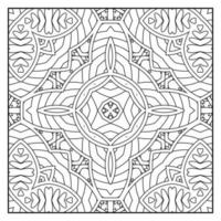 Mandala coloring page for adults. Mandala background. Mandala pattern coloring page. Hand drawn mandala pattern background. Vector black and white coloring page for coloring book.