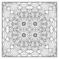 Mandala coloring page for adults. Mandala background. Mandala pattern coloring page. Hand drawn mandala pattern background. Vector black and white coloring page for coloring book.