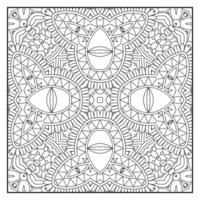 Mandala coloring page for adults. Mandala background. Mandala pattern coloring page. Hand drawn mandala pattern background. Vector black and white coloring page for coloring book.