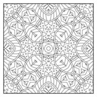 Mandala coloring page for adults. Mandala background. Mandala pattern coloring page. Hand drawn mandala pattern background. Vector black and white coloring page for coloring book.