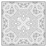 Mandala coloring page for adults. Mandala background. Mandala pattern coloring page. Hand drawn mandala pattern background. Vector black and white coloring page for coloring book.