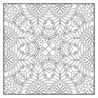 Mandala coloring page for adults. Mandala background. Mandala pattern coloring page. Hand drawn mandala pattern background. Vector black and white coloring page for coloring book.
