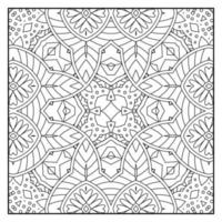 Mandala coloring page for adults. Mandala background. Mandala pattern coloring page. Hand drawn mandala pattern background. Vector black and white coloring page for coloring book.