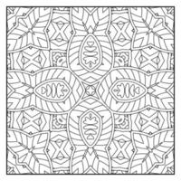 Mandala coloring page for adults. Mandala background. Mandala pattern coloring page. Hand drawn mandala pattern background. Vector black and white coloring page for coloring book.