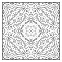 Mandala coloring page for adults. Mandala background. Mandala pattern coloring page. Hand drawn mandala pattern background. Vector black and white coloring page for coloring book.