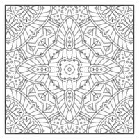 Mandala coloring page for adults. Mandala background. Mandala pattern coloring page. Hand drawn mandala pattern background. Vector black and white coloring page for coloring book.