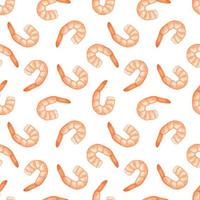 Cooked shrimp tails pattern vector