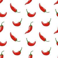Red hot chilli pepper pattern vector