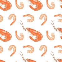 Seafood seamless pattern vector