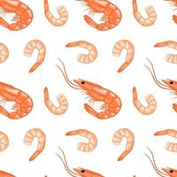 Seafood seamless pattern vector