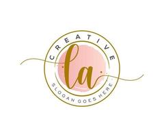 monograma de belleza del logotipo femenino inicial y diseño de logotipo elegante, logotipo de escritura a mano de firma inicial, boda, moda, floral y botánica con plantilla creativa. vector