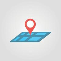 Location map icon, GPS pointer mark vector icon Adobe Illustrator Artwork