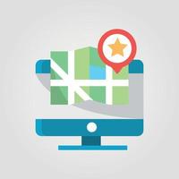 Location map icon, GPS pointer mark vector icon Adobe Illustrator Artwork