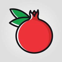 Pomegranate Fruit Social Media Emoji. Modern Simple Vector For Web Site Or Mobile App Adobe Illustrator Artwork